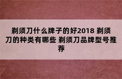 剃须刀什么牌子的好2018 剃须刀的种类有哪些 剃须刀品牌型号推荐